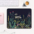 Mouse Pad, Square Nature Style Anti-Slip Rubber Mousepad with Durable Stitched Edges for Gaming Office Laptop Computer Women Men Kids, Cute Custom Pattern, 12" x 9", Pretty Flowers at Night by Auhoahsil