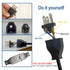 3 Prong NEMA 5-15P Power Adapter Replacement Plug, 3-Pin 15A 125V Male Rewirable Plug (2 Pcs, Black)