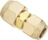 PATIKIL 1/2" to 5/8" Pipe Extension Joint Connector, Free Welding Brass Coupler Adapters with 2pcs Flare Nuts for