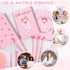 Kosiz 11 Pcs Pig Gifts - 8 Pcs Pig Gel Pens & 3 Pcs Pig Spiral Notebook, Cute Pig Stationary Gift for Women Girls