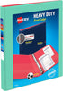 Avery Heavy-Duty Dual Color 3 Ring Binder - 1/2 Inch Slant Rings, Mint/Coral View Binder (17881)