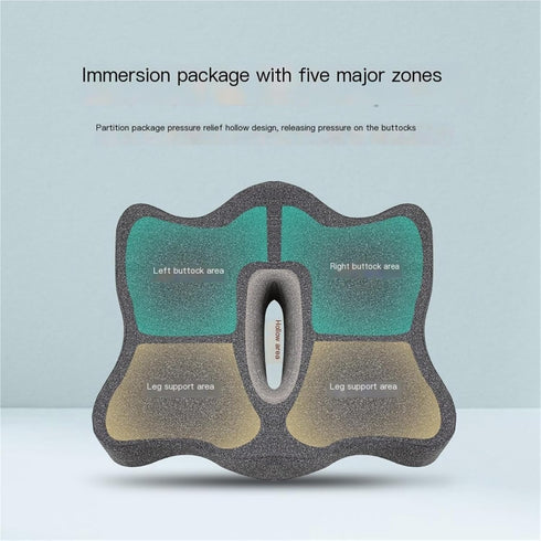 Generic Use(1) Office Chair Cushion, Memory Foam Seat Cushion with Hollow Design, Non-Slip Orthopedic Coccyx Pillow