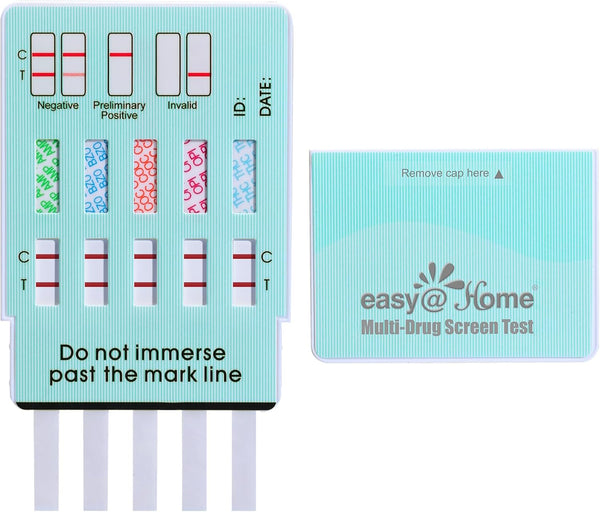 Easy@Home Urine Test Kit: Instant Result Home Use Quick Screen 5 Panel Kit (12 Pack)