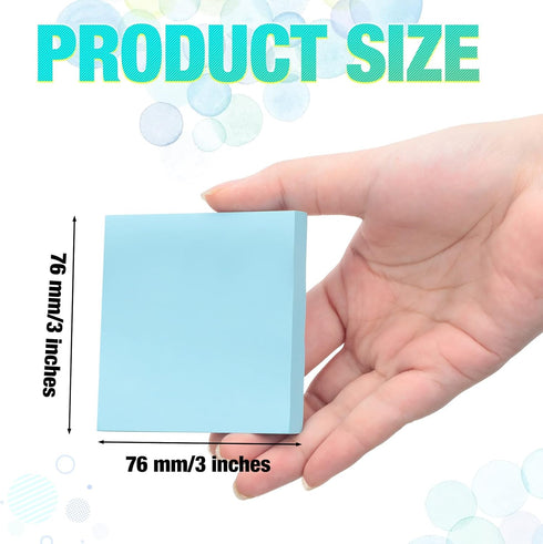 Fainne 80 Pack Sticky Notes 3 x 3 Inch, 100 Sheets Each, Aesthetic Note Pads in 4 Pastel Colors for School Home Office