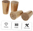 4Pcs Set WOONEKY Wooden Cabinet Bun Feet Replacement Furniture Legs Bearing Weight for Sofa Couch Armchair Coffee Table