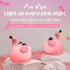 Dimmable Pink Flamingo Night Light for Kids, Silicone LED Baby Nursery Night Light, Funny Nightlight Girls Trendy