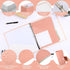 Ctosree 5 Sets 1 Inch Heavy Duty 3 Ring Binder with 2 Pockets, 5 Tab Dividers, 8.5 x 11 Inch Plastic Film and File