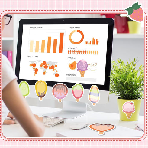 Yinder 24 Pads Cute Kawaii Sticky Notes, Cartoon Sticky Note Pads for Office Home Students, Fun Self Stick Memo Pad