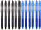 ParKoo Retractable Erasable Gel Pens, 0.7mm Fine Point, 6 Black/6 Blue Ink for Sudoku and Crossword