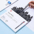 ParKoo 20 Black Retractable Erasable Gel Pens, Twist-Write, Fine Point 0.7 mm for Drawing and Writing