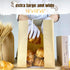 BIUBIU 16x10x5 inch Packaging 50Pcs Extra Large Paper Bread Bags for Homemade Bread with Window & Sticker for XL