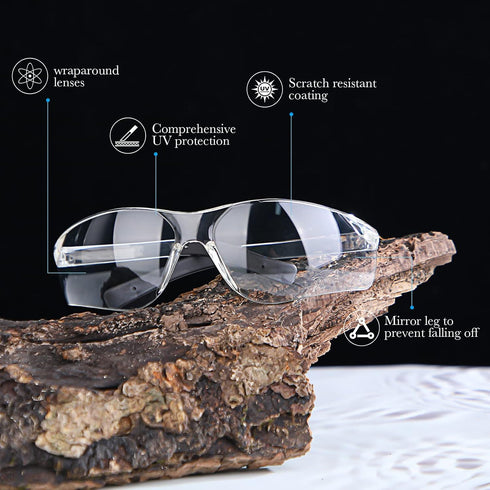 Queekay 12 Pack Safety Glasses, Bulk Impact UV Scratch Protective Eyewear for Men Women and Adolescents