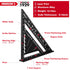 Set, 2PCS 7-Inch Arrow Aluminum Alloy Carpenter Square Rafter Square Layout Tools, Woodworking Triangle Rulers