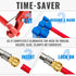 SUNGATOR Straight Connector Plumbing Fitting, Male Adapter 1/2 Inch by 1/2 Inch Push Fit PEX Fittings (2-Pack)