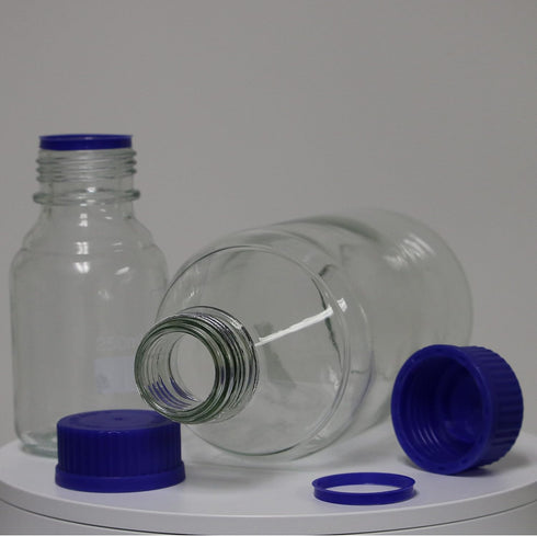 Karter Scientific 500ml Glass Round Media Storage Bottles with GL45 Screw Cap, Borosilicate Glass, Pack of 6