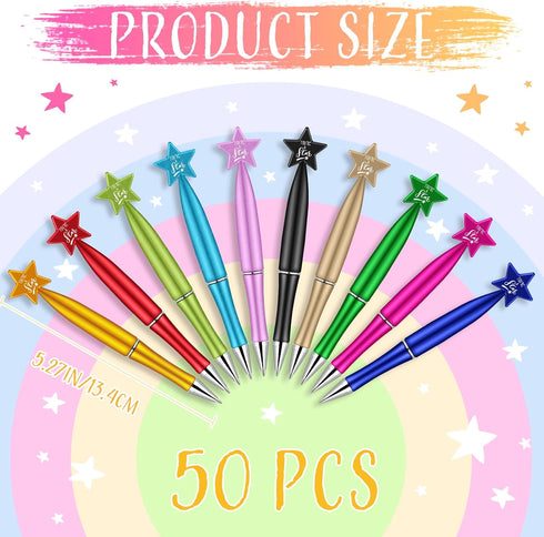 Star Pens Bulk You're a Star Ballpoint Pen Student Back to School Gifts from Teachers Employee Appreciation Gift for Birthday Party School Coworker Office Home Supplies(50 Pcs) by Seajan