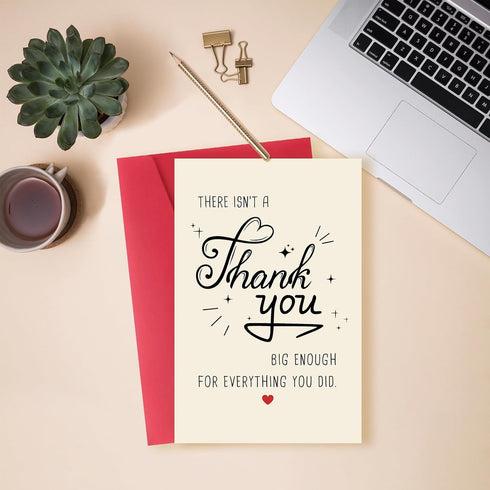 gerdiny Funny Thank You Gifts for Men Women, Simple Thank You Card for Teacher Boss Coworker, There Isnt A Thank You