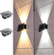 ASLIDECOR Solar Wall Lights Up Down 2 Pack, 4 Led Solar Sconce,Waterproof