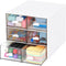 Desk Organizer with 5 Drawers, Rectangular Plastic Makeup Storage for Office, School, Home