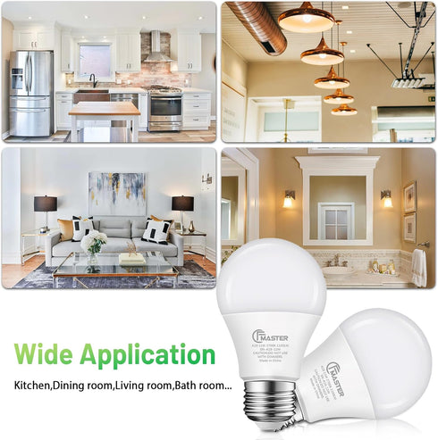 A19 LED Light Bulb, 75W Equivalent, 11W 2700K Warm White, Non-Dimmable, 6-Pack