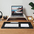 Japanese Sea Wave Large Mouse Pad, Anime Black Gaming Desk Pad, 3mm Thick Non-Slip Rubber Base, 31.5 x 11.8 Inch