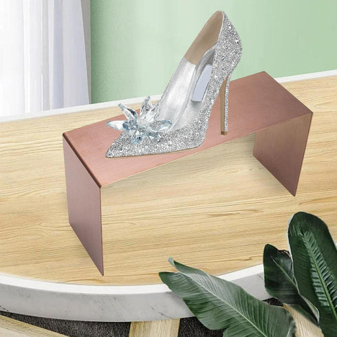 Amagogo Shoe Store Display Stands Shoe Bag Racks Standing for Showcase Wardrobe, High Rose Gold