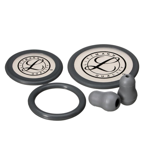3M 40017 Littmann Stethoscope Spare Parts Kit Gray, Compatible with Classic III, Cardiology IV, CORE Digital, Includes