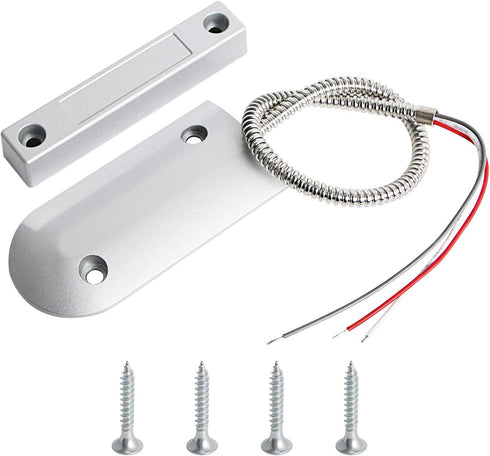 Aoje-Link OC-60B NC + NO Rolling Door Contact Magnetic Reed Switch Alarm Sensor, Zinc Alloy, 3 Wires, 1pcs