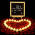 Grinsvalley Set, LED Felt Letter Board with Rose Petals and Candles Word Board with Letters, Artificial Rose Petals