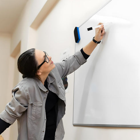 5 (5) Pcs White Dry Erase Markers Magnetic Dry Erase Marker with Eraser Cap Mini Dry Erase Markers for Blackboard