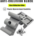 50mm Bathroom Sliding Door Glass Anti-Collision Block Side Guide Rail for Shower Door Bumper Accessories (4pcs, Grey)