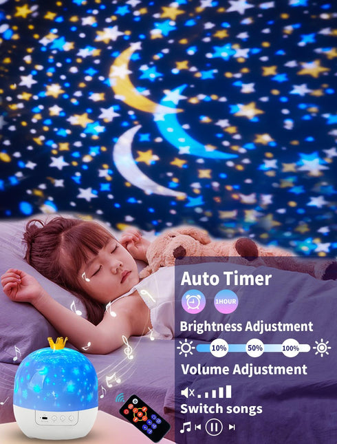 Eigther 21 Sets of Films, Projector Night Light for Kids Bedroom, Ceiling, Kids Night Light Projector, Remote Control
