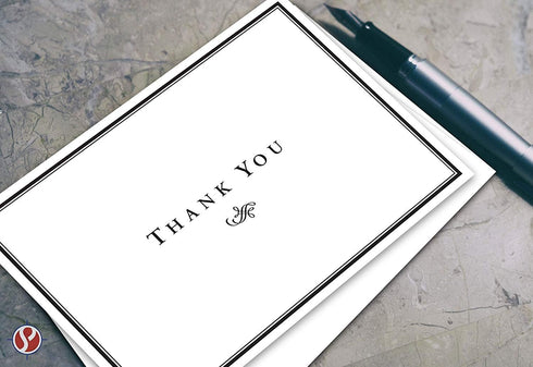 Set 25, 4 5" Thank You Cards For Small Business, Bulk of x Folding Greetings, Ships Flat, Blank Inside + Envelopes
