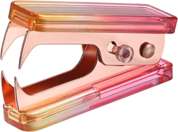 MECCANIXITY Staple Remover Tool, Acrylic Body with Metal Jaws for Office Home Desktop Accessories in Colored Design