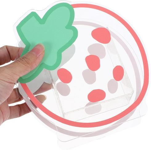 Strawberry Shaped Pen Holder - Cartoon Acrylic Pencil Cups for Office Desk Accessories, Pink