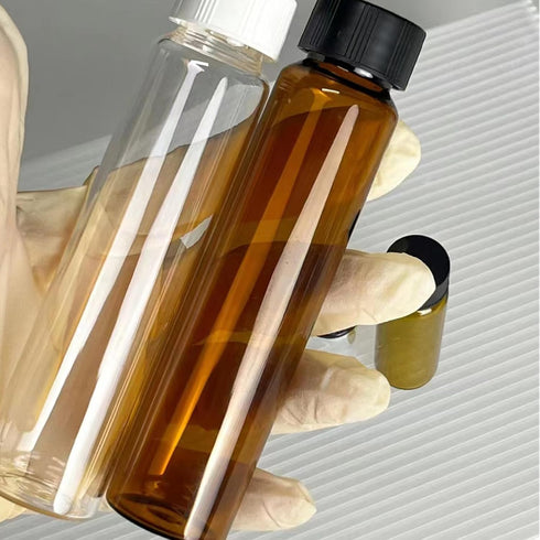 10mL Clear Glass Sample Vials, 50Pcs Borosilicate Vial with Screwcap, PE Liner Lab Liquid Sampling Bottle