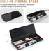 SELEAD Desktop Glass Whiteboard with Organizer, Markers, Eraser - Dry Erase Board with Drawer and Holder for Home,