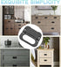 3 Inch Flush Pull Ring Handles, Metal Black Sliding Pull Handle with Screws for Cabinet Drawers