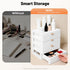 YUASDUU 4-Tier Desk Organizer with Drawers, Assemble Desktop File Organizer Desk Drawer Organizer Plastic Stationary