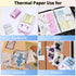 6 57mm 30mm, 6 Packs Color Mini Printer Sticker Thermal Printer with Rolls of PaperCan be Used to Print Photos