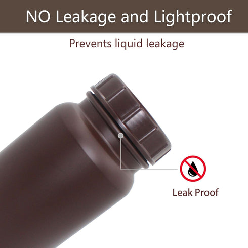 Laboratory Grade HDPE Wide Mouth Amber Reagent Bottle, Designed for Laboratories Classrooms or Storage at Home, 2,000mL