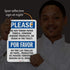 7" 10" 3M SmartSign "Please Do Not Throw Paper Towels, Feminine Hygiene Products, Or Trash In The Toilet" Bilingual