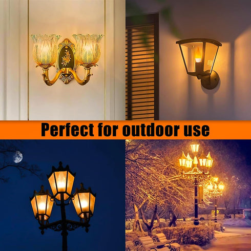 Bestview LED Flame Effect Light Bulbs, 3 Modes Flickering, Smart E12 Chandelier Base Candle Fire Light Bulb, 6 Pack