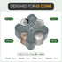 Coin Holder for Car, Vcertcpl Silicone Change Organizer, Portable Holder for 55 Coins, Gray 01