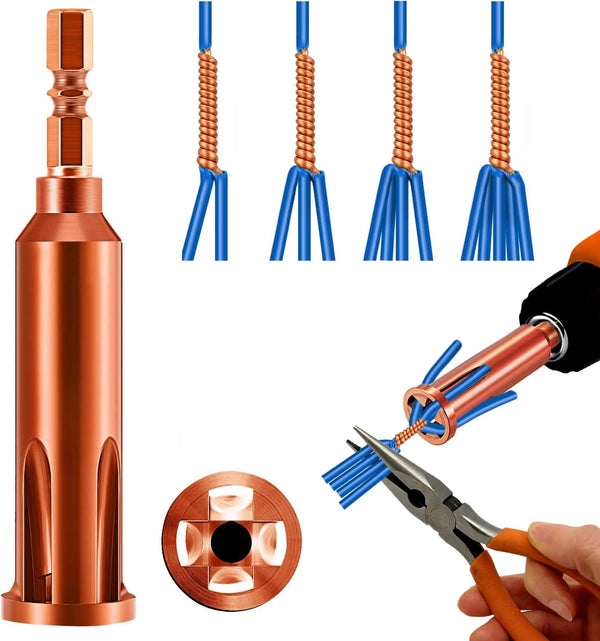 Universal Wire Twisting Tool, Cable Wire Stripper and Twister for Electrician by Drill Driver or Manually