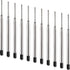 HeTaoCat Black Ink Refill Pack of 5, Replaceable Ballpoint Pen Refills, Medium Point Metal Refill (Black)