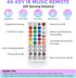 4-PIN 40-Keys 5V/12V/24V 5050 3528 RGBZONE Bluetooth RGB LED Controller, Smart Music LED Strip Lights Controller, IR