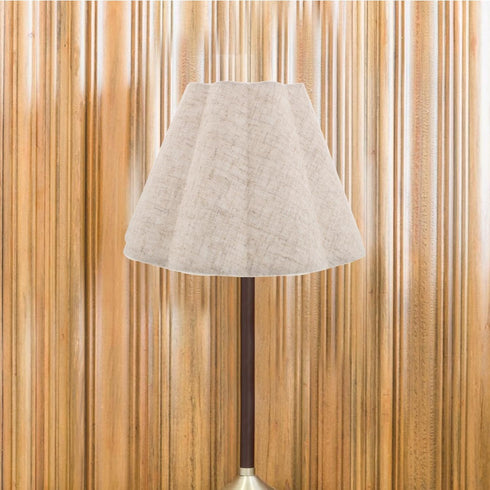 Homoyoyo Floor Lamp Shade: Linen Table Lamp Shade - Pleated Scalloped Lampshade - Decorative Fabric Light Cover
