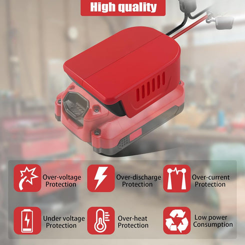 2 Packs Power Wheel Adapter for Craftsman V20 20V Battery with Fuse & Wire Terminals & 14 Gauge Wire, Good Power