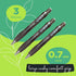 SAKURA SumoGrip Pencil with Comfort Grip - 0.7 mm Ergonomic Mechanical Pencil - Clear Gray - 3 Pack by SAKURA